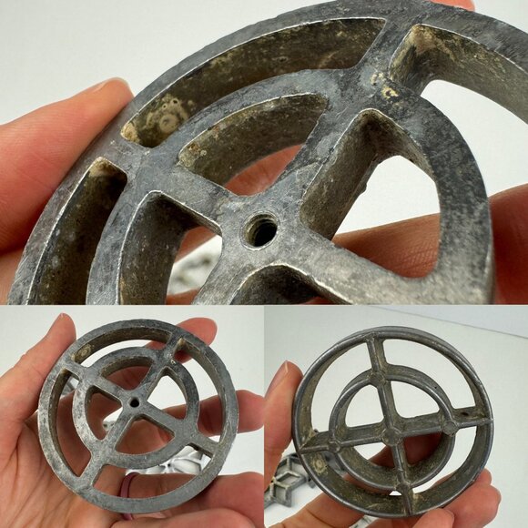 Vtg Rosette Timbale Cookie Waffle Pan Fry Tool Shapes Star Circle Butterfly READ - Picture 9 of 11